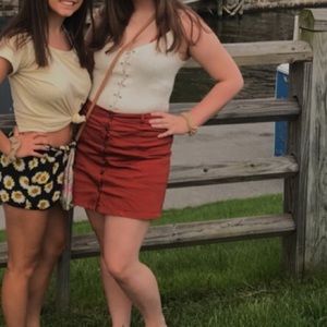 american eagle lace up tank top